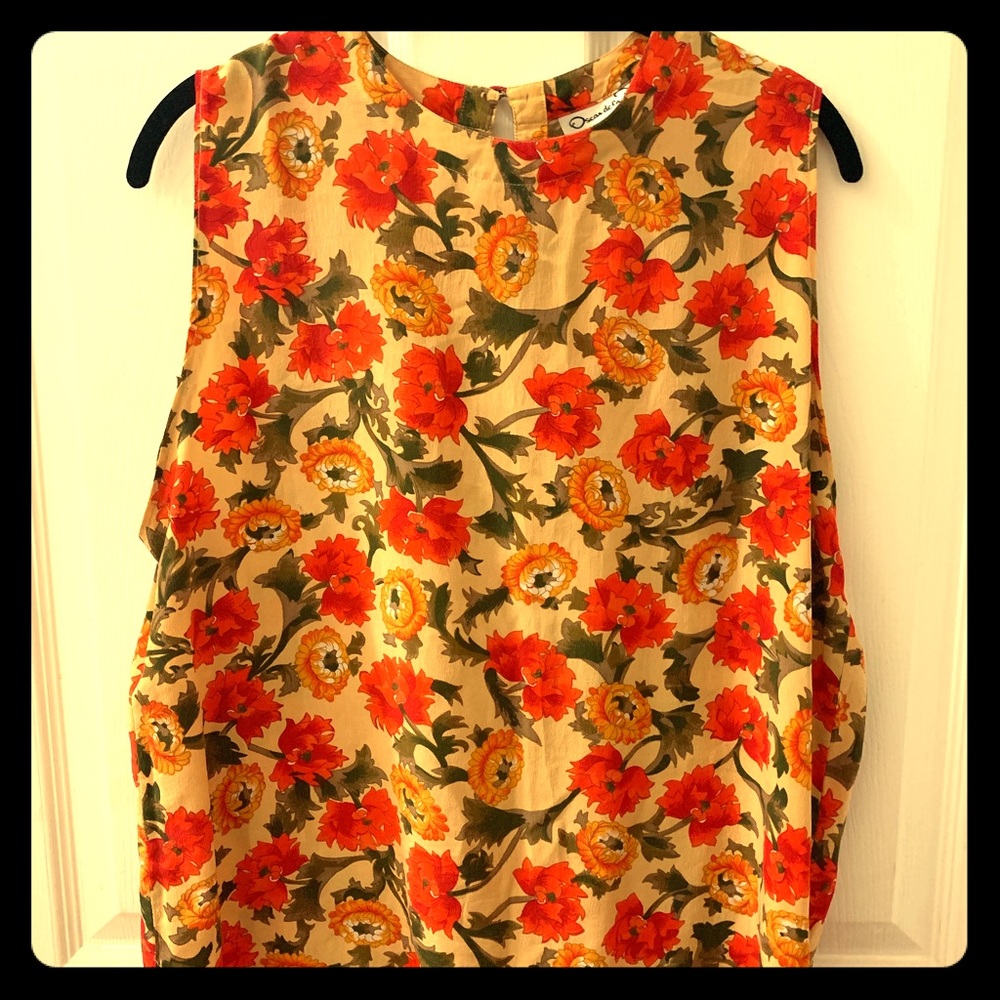 Sleeveless silk blouse